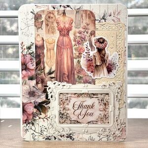 Handmade Bridal Thank You Greeting Card